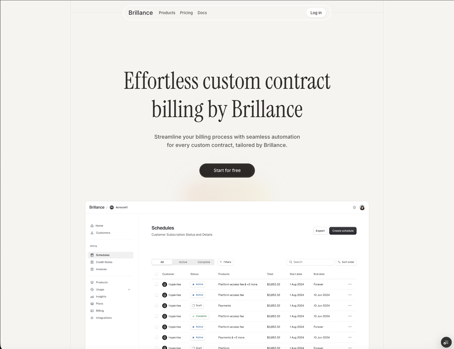 Brillance preview